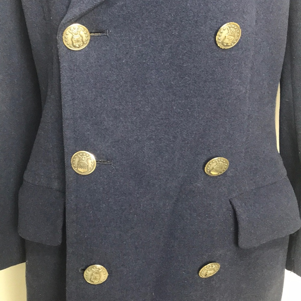 Vintage navy military heavy wool coat SM/MED costume cosplay steampunk surplus - Picture 3 of 16